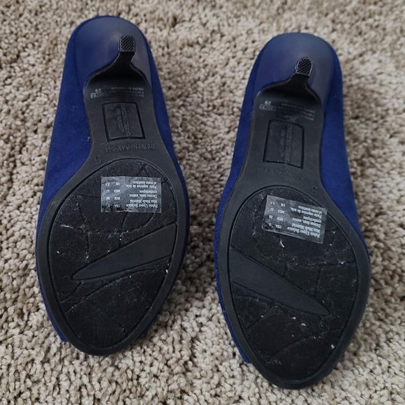 Blue Faux Suede Bootie 5 - Picture 5 of 7